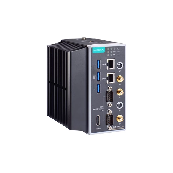 MOXA AIG-502-T-AZU-LX IIoT gateway.