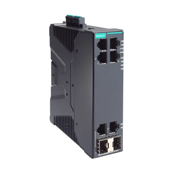 Moxa SDS-G3006-2GTXSFP kompakt, full Gigabites intelligens ipari Ethernet switch.