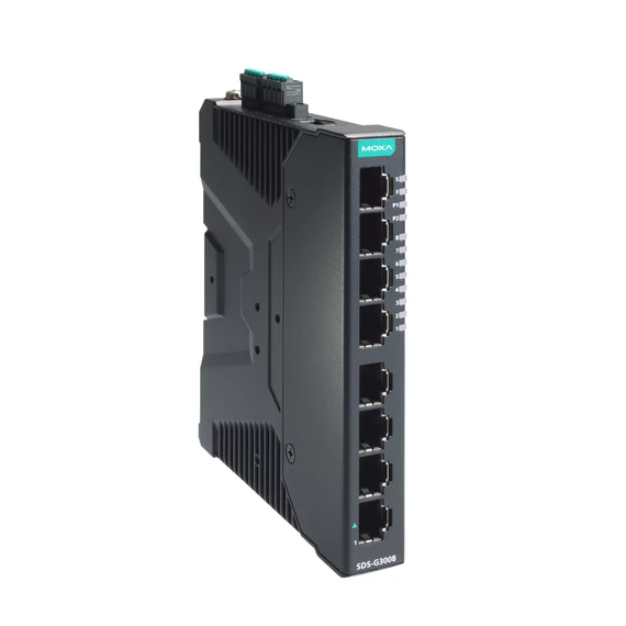 Moxa SDS-G3008 kompakt, full Gigabites intelligens ipari Ethernet switch.