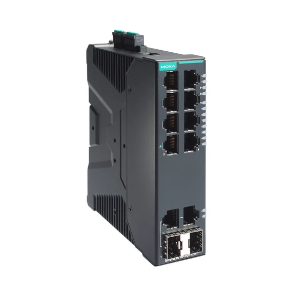 Moxa SDS-G3010-2GTXSFP kompakt, full Gigabites intelligens ipari Ethernet switch.