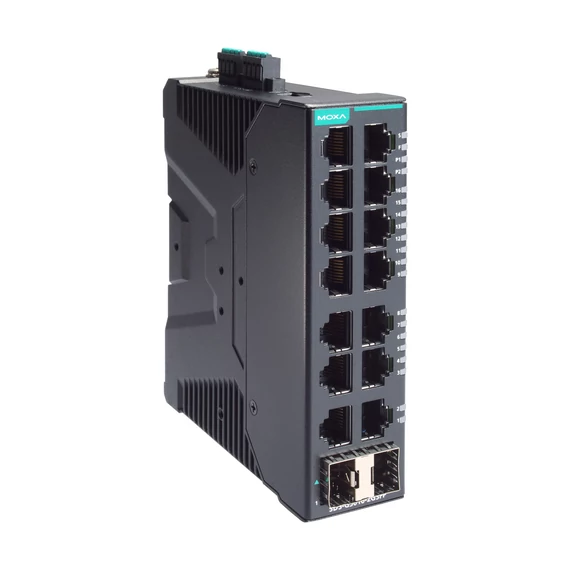 MOXA SDS-G3016-2GSFP kompakt, ipari full Gigabites intelligens Ethernet switch.