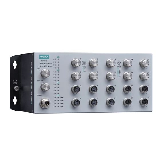 Moxa TN-4520B-12P-4G-4GP-CT-T Layer 2 vasúti menedzselt Ethernet switch
