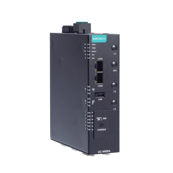 Moxa UC-4410A-T Arm® Cortex®-A53 négymagos ipari számítógép.