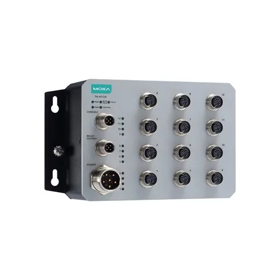 Moxa TN-4512A-WV-T vasúti menedzselt Ethernet switch
